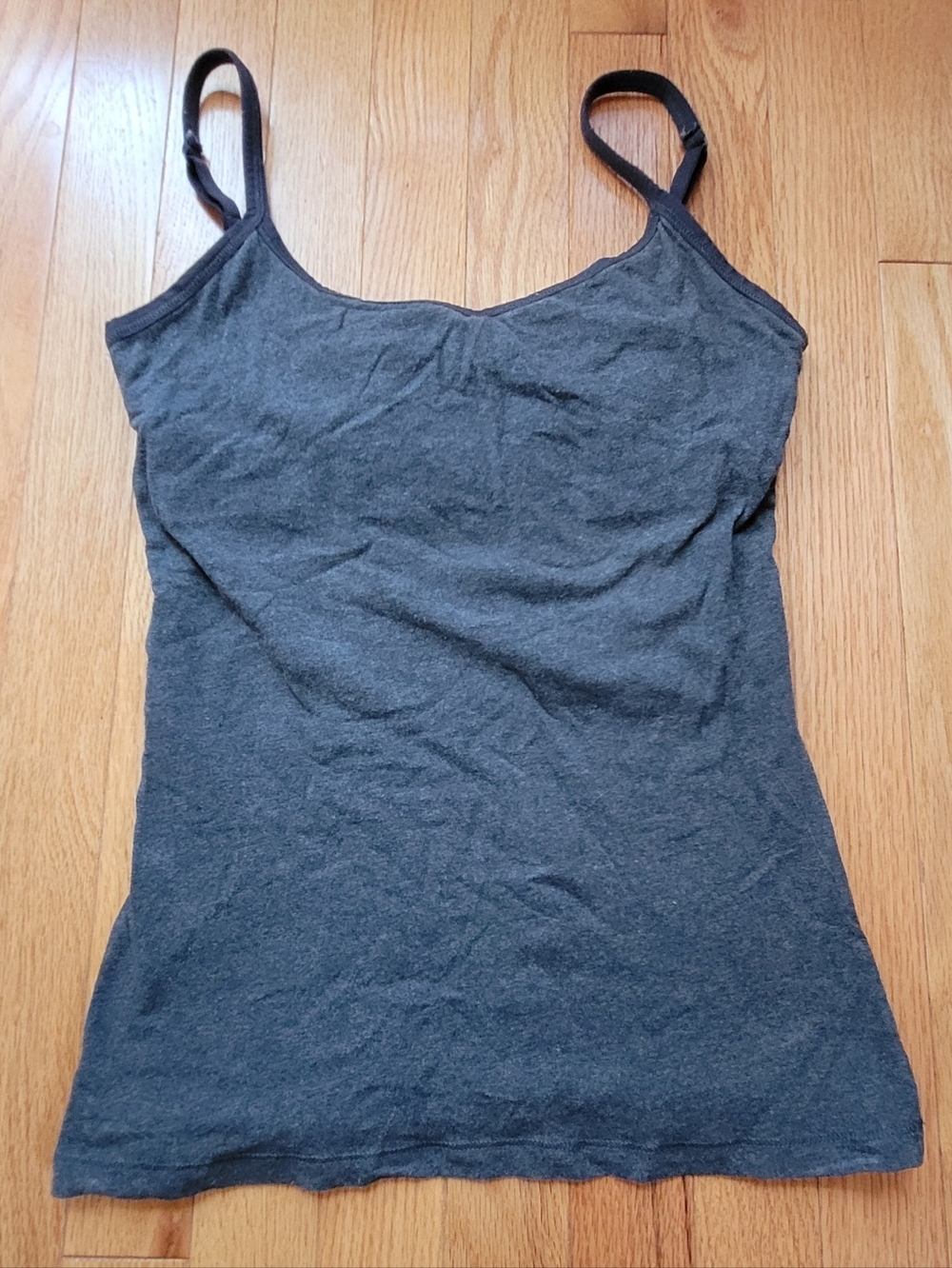 Pact Women’s Organic Cotton Gray Stretch Cami Tank Top - Size Small